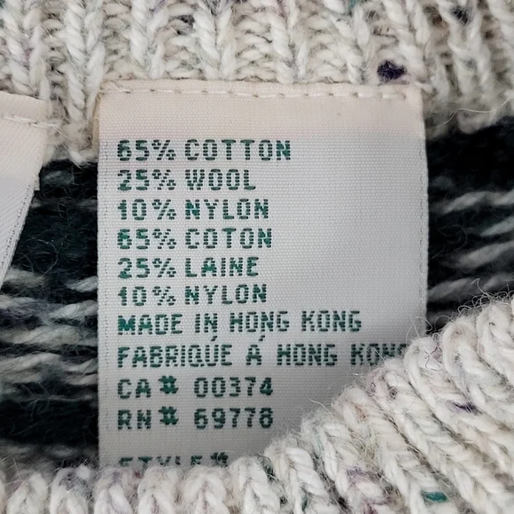 Vintage Northern Reflections Fair Isle Wool Sweater Large Nordic Knit Pullover - Picture 4 of 15